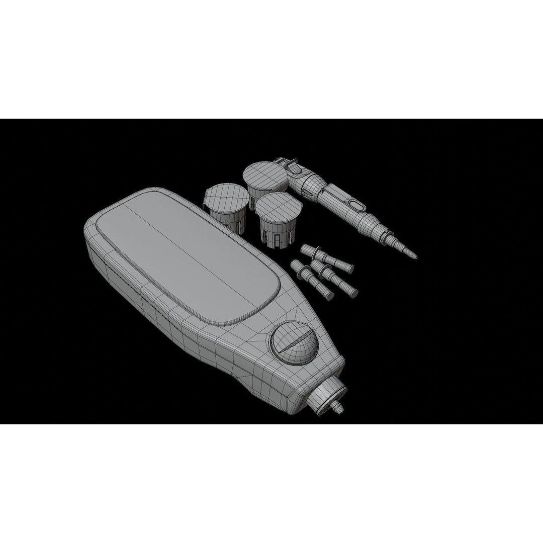 Glucose Meter 3D Model – Low Poly Medical Device, FBX, OBJ
