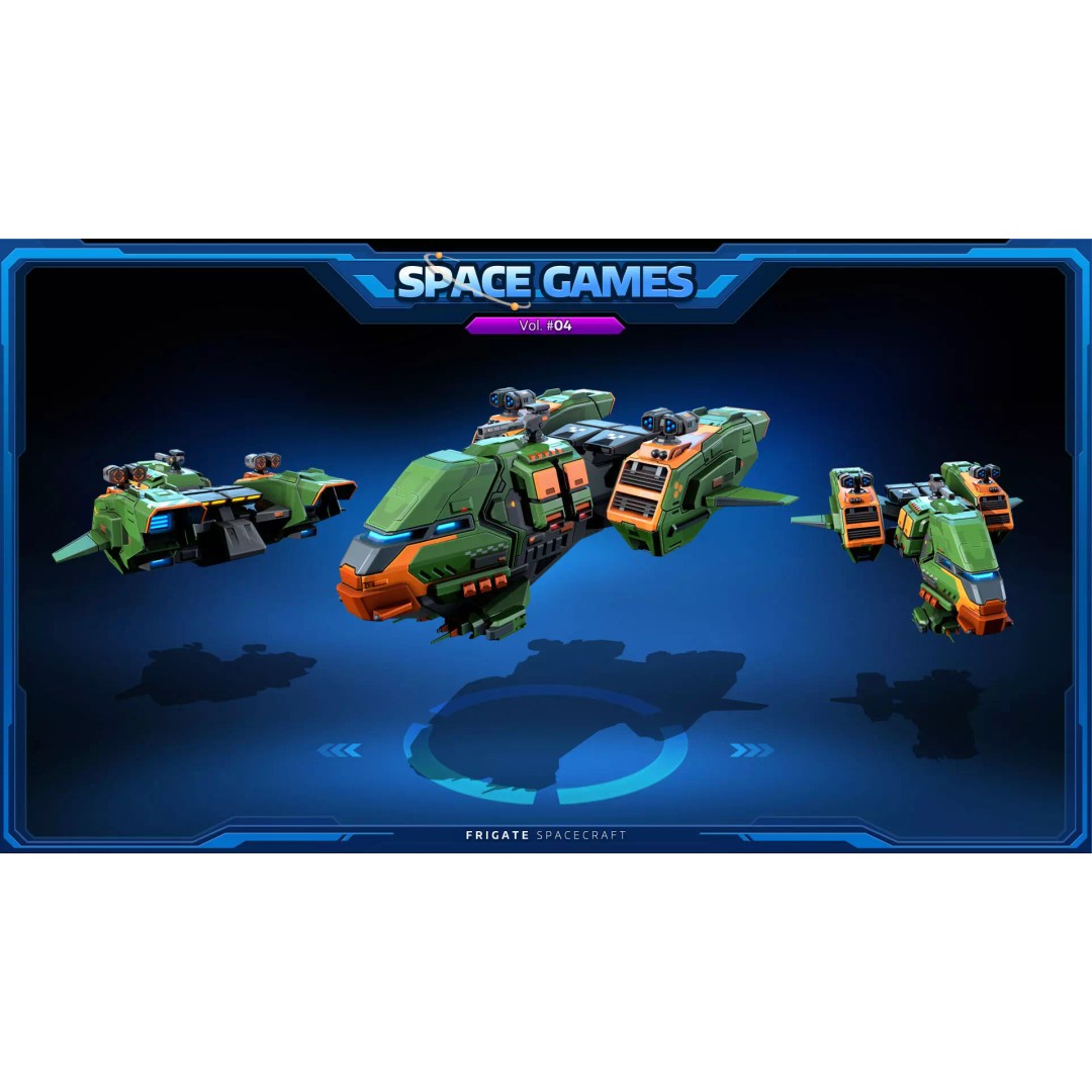 Cartoonish Spaceships 3D Model – Low Poly Sci-Fi Vehicle, FBX/OBJ - View 6