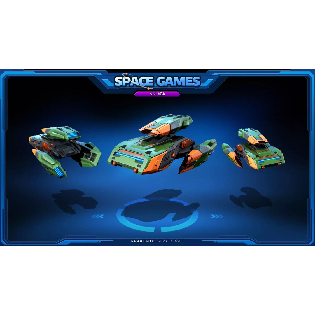 Cartoonish Spaceships 3D Model – Low Poly Sci-Fi Vehicle, FBX/OBJ - View 8