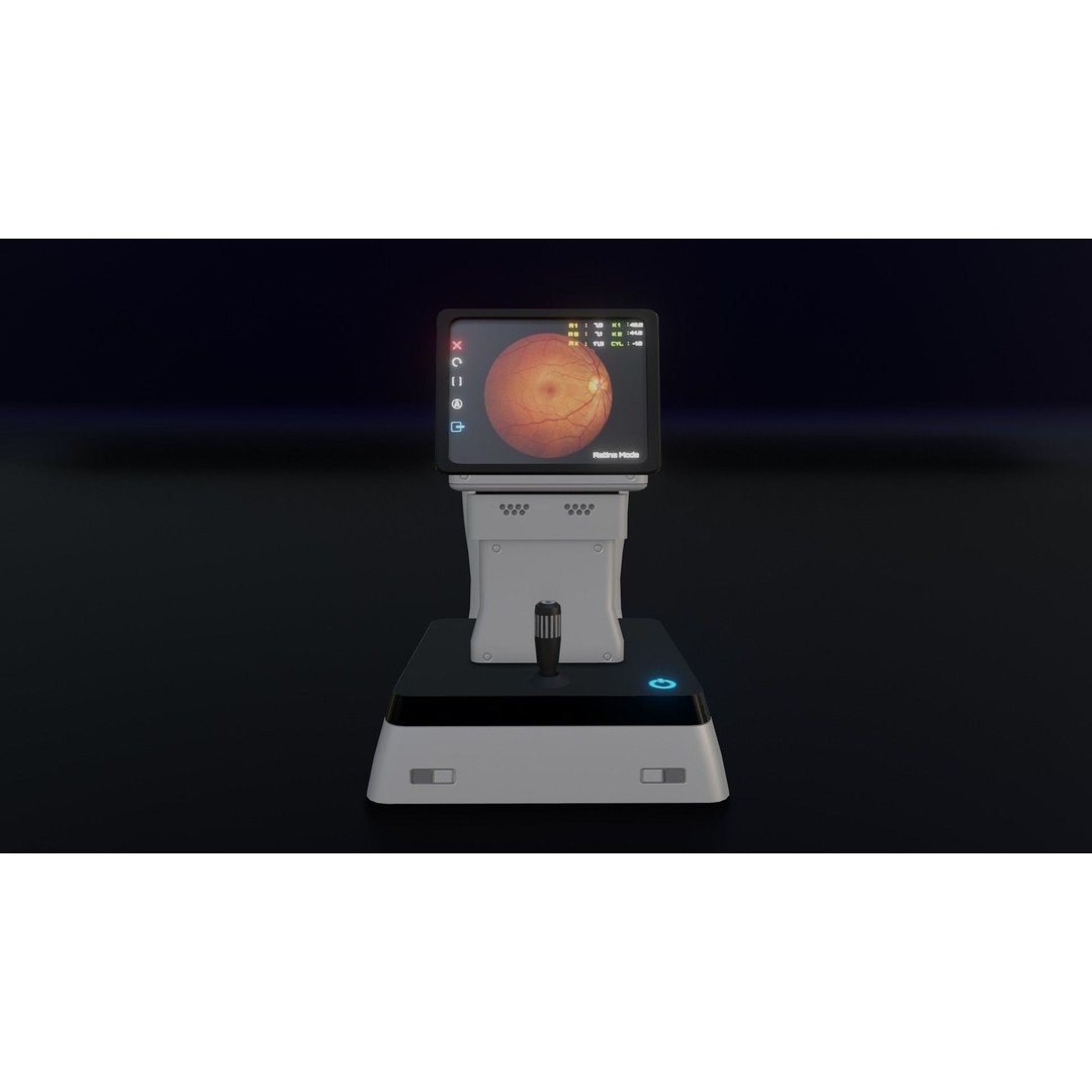 Keratometer 3D Model – Low Poly Medical Equipment, FBX & OBJ - View 11