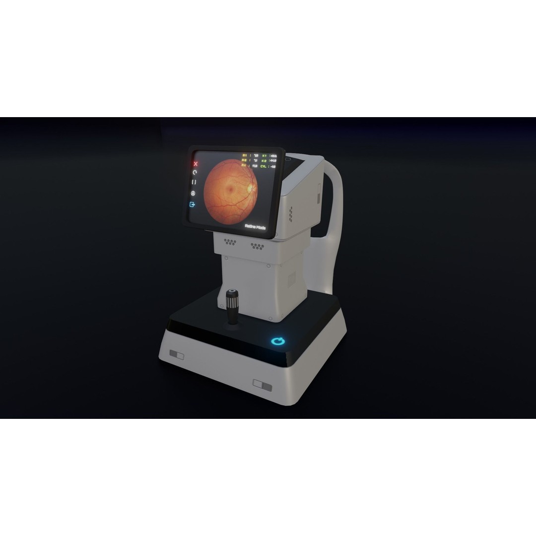 Keratometer 3D Model – Low Poly Medical Equipment, FBX & OBJ - View 12
