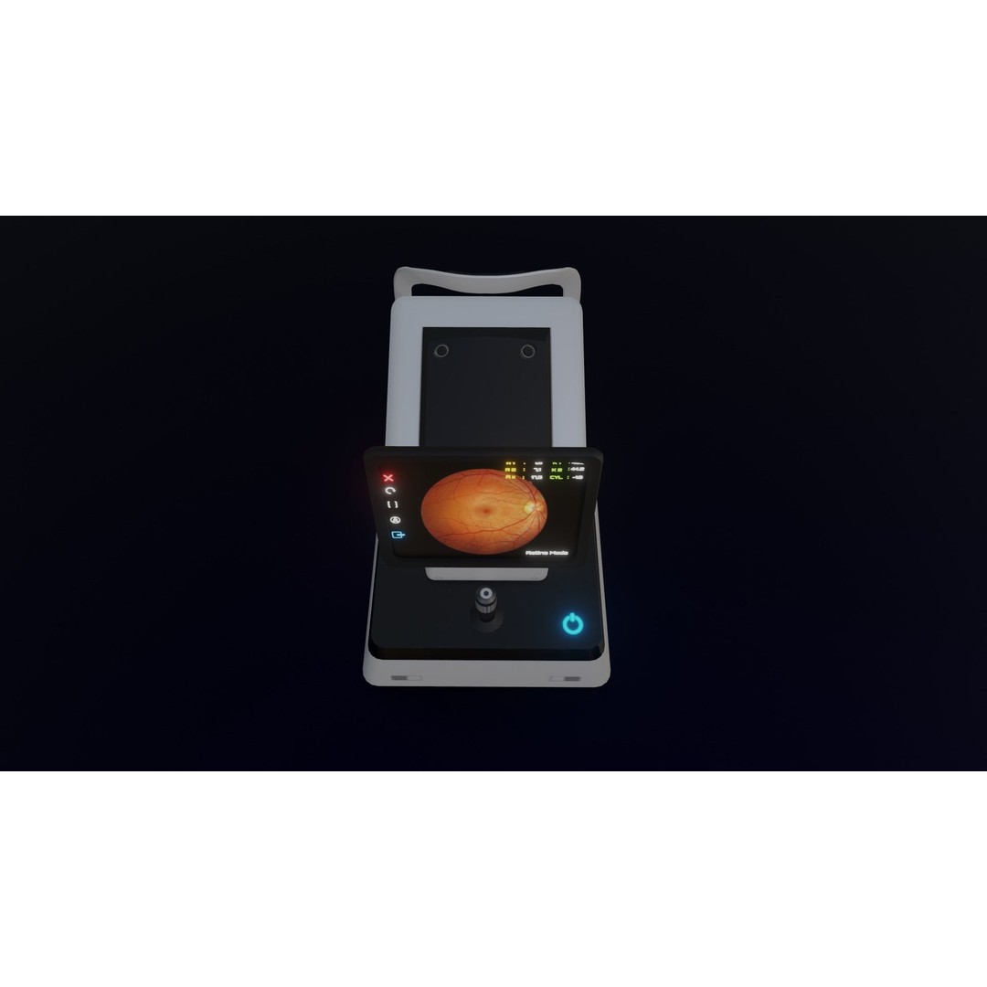 Keratometer 3D Model – Low Poly Medical Equipment, FBX & OBJ - View 13