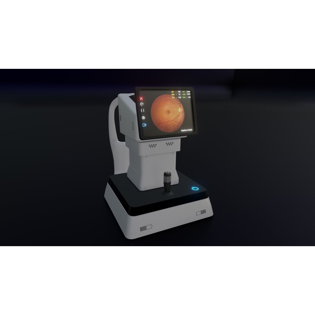 Keratometer 3D Model – Low Poly Medical Equipment, FBX & OBJ - View 3