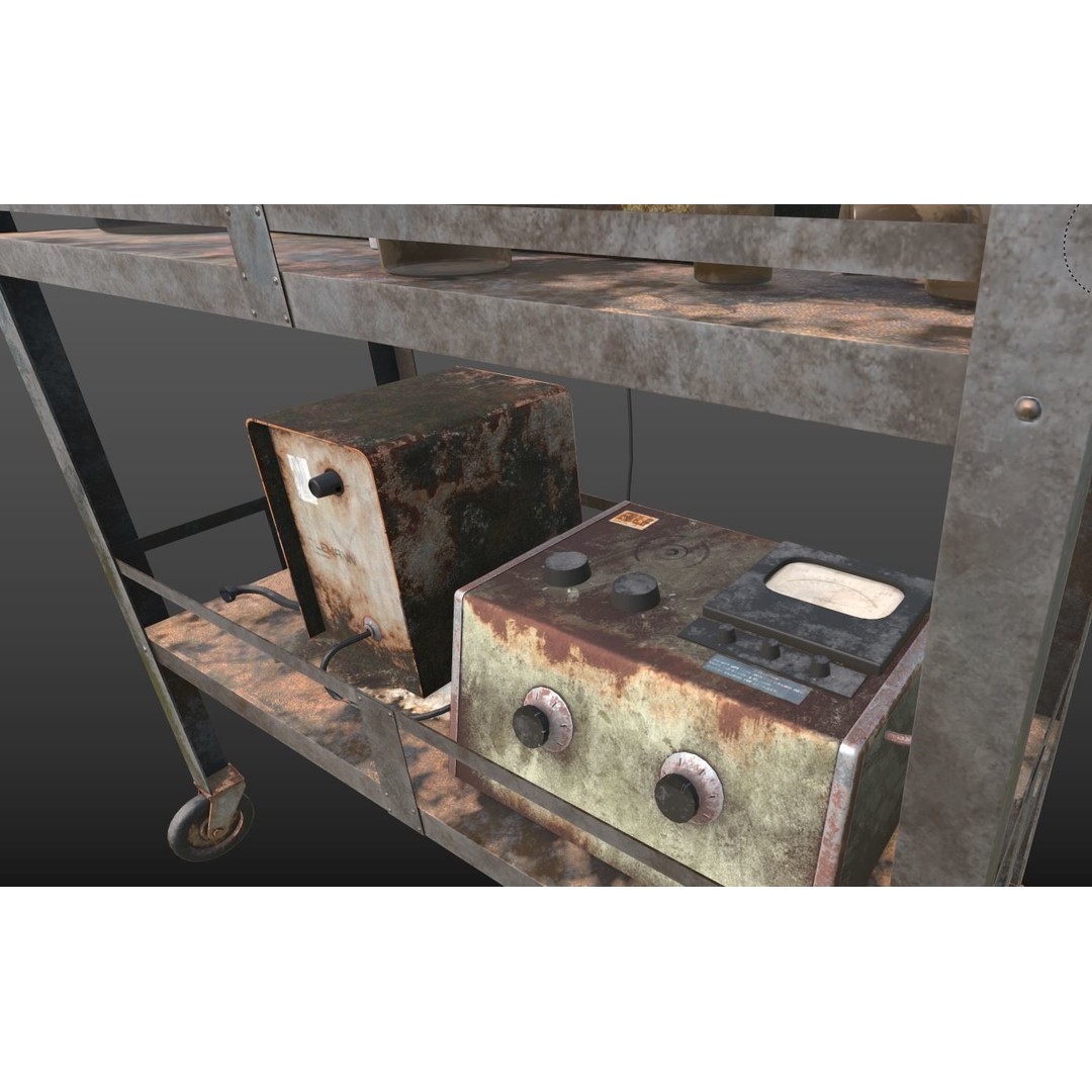 Abandoned Sanatorium Equipment 3D Model – Realistic PBR Textures, FBX - View 10