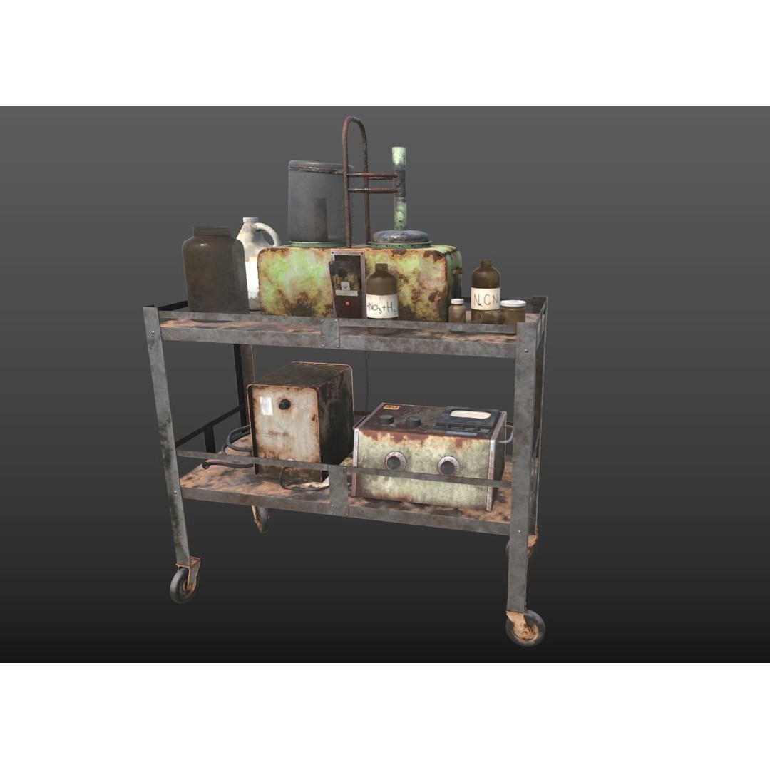 Abandoned Sanatorium Equipment 3D Model – Realistic PBR Textures, FBX - View 11