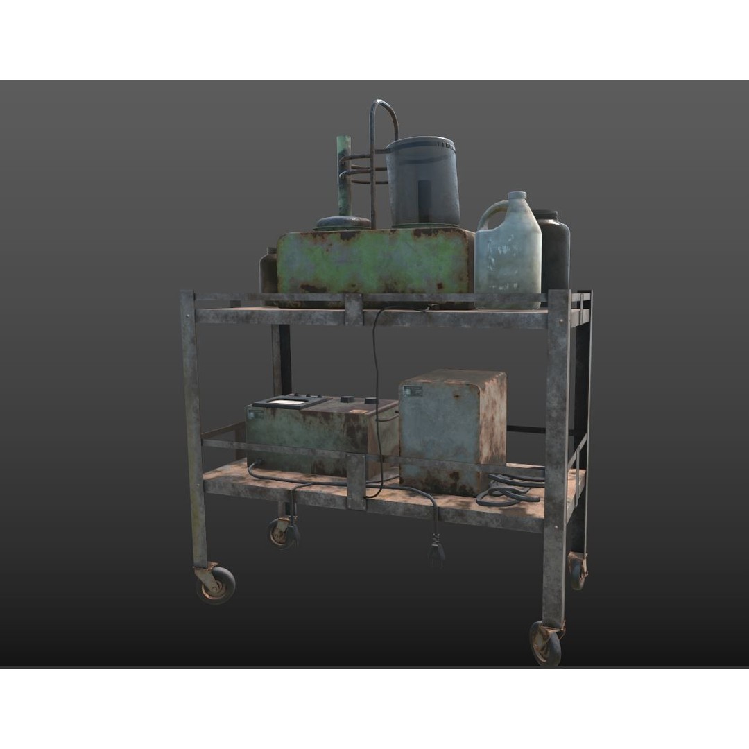 Abandoned Sanatorium Equipment 3D Model – Realistic PBR Textures, FBX - View 12