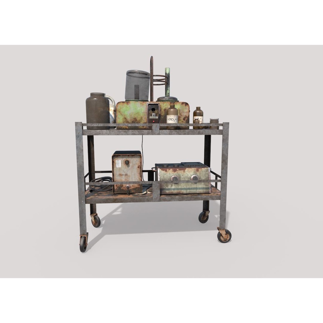 Abandoned Sanatorium Equipment 3D Model – Realistic PBR Textures, FBX - View 5