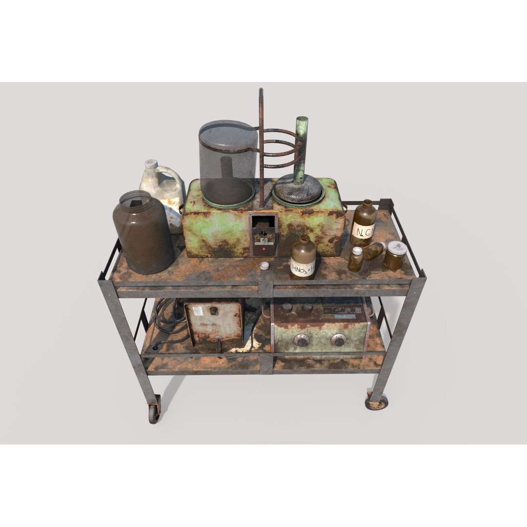 Abandoned Sanatorium Equipment 3D Model – Realistic PBR Textures, FBX - View 6
