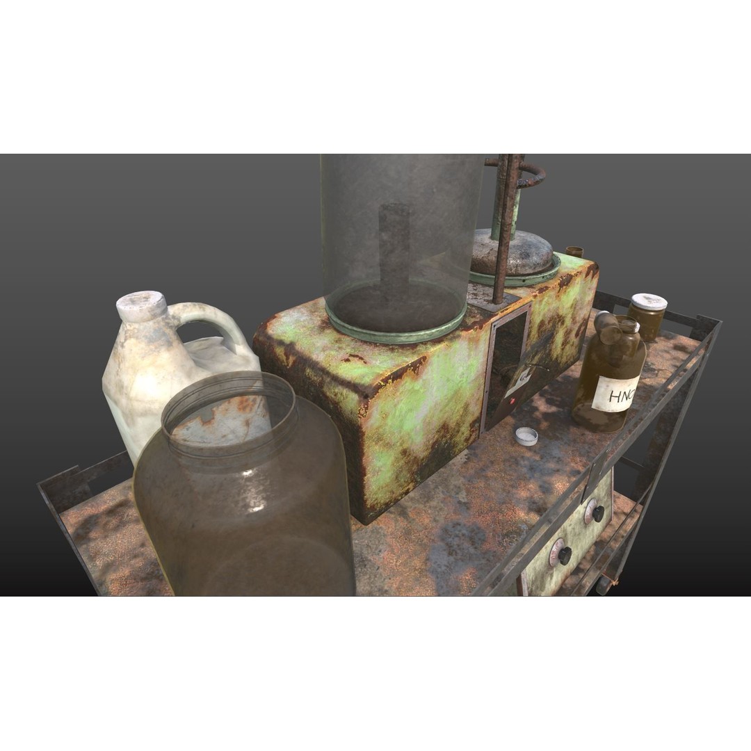 Abandoned Sanatorium Equipment 3D Model – Realistic PBR Textures, FBX - View 9
