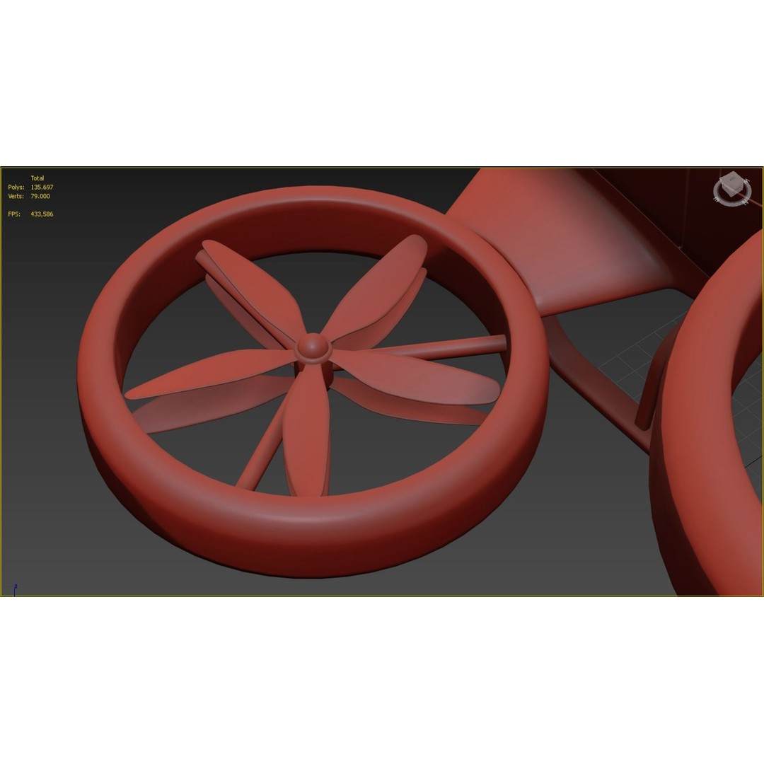 Drone Taxi 3D Model – High Poly Vehicle with PBR Textures, FBX/OBJ - View 13