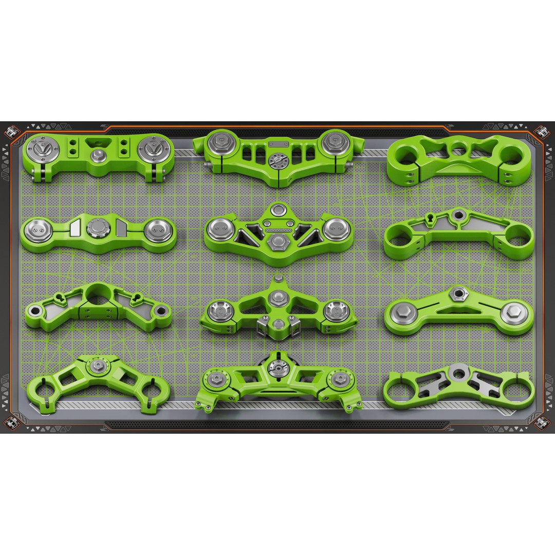 Mechanical KITBASH 3D Model – Sci-Fi Hard Surface Assets, 420 Unique Objects - View 10