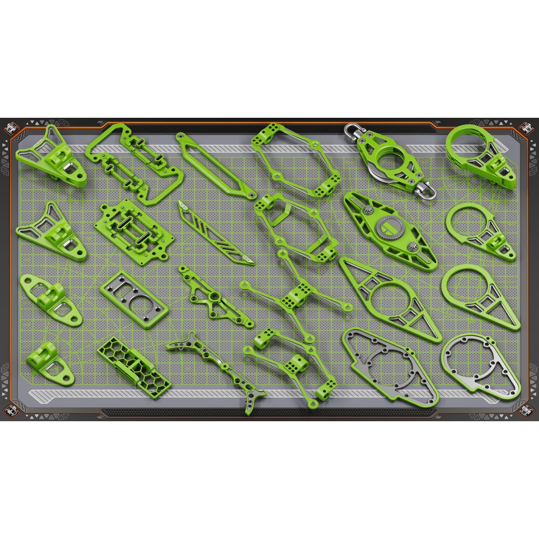 Mechanical KITBASH 3D Model – Sci-Fi Hard Surface Assets, 420 Unique Objects - View 17