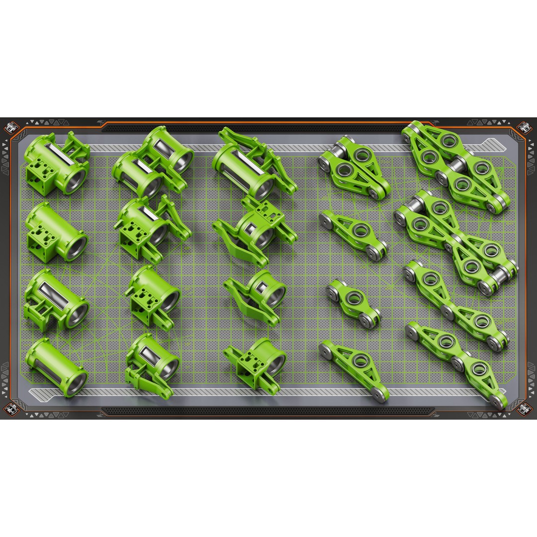Mechanical KITBASH 3D Model – Sci-Fi Hard Surface Assets, 420 Unique Objects - View 8
