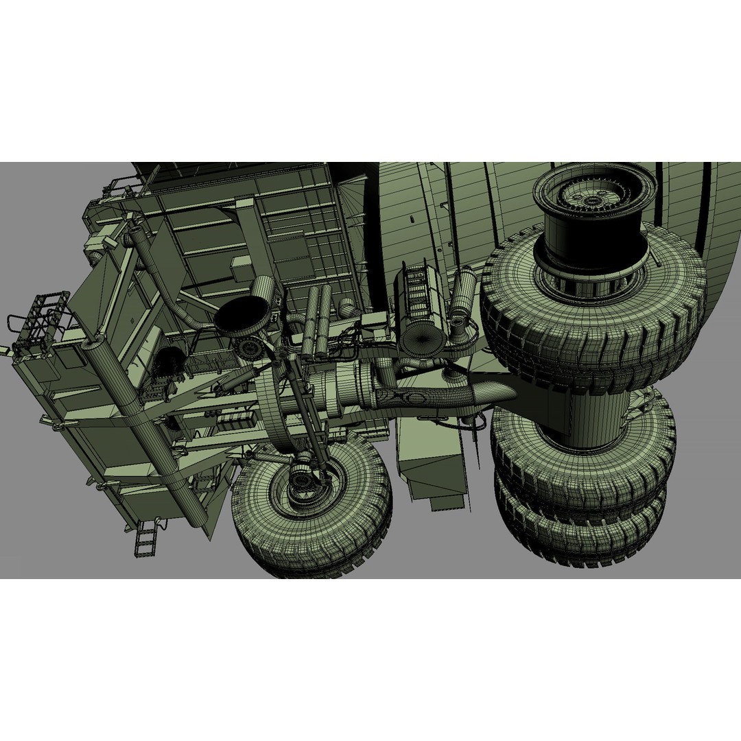 Komatsu 930 E-5 Mining Dump Truck 3D Model – High Detail Rigged Asset, FBX, OBJ