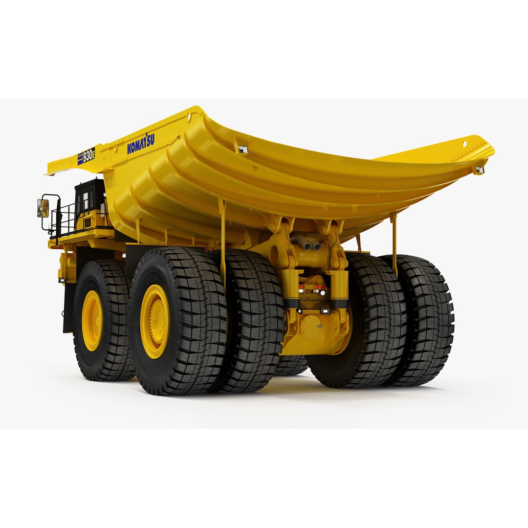 Komatsu 930 E-5 Mining Dump Truck 3D Model – High Detail Rigged Asset, FBX, OBJ - View 10
