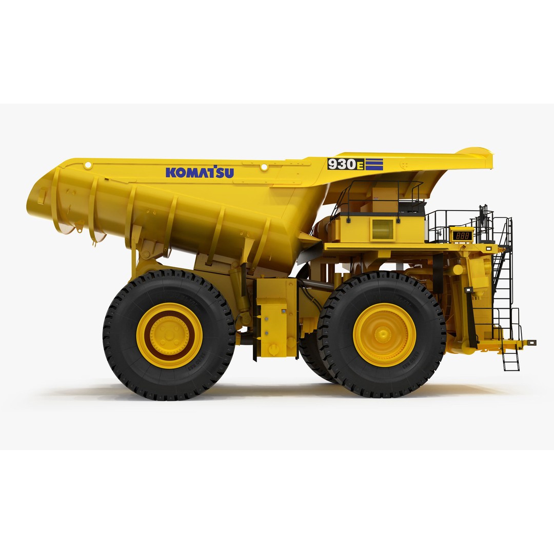 Komatsu 930 E-5 Mining Dump Truck 3D Model – High Detail Rigged Asset, FBX, OBJ - View 13