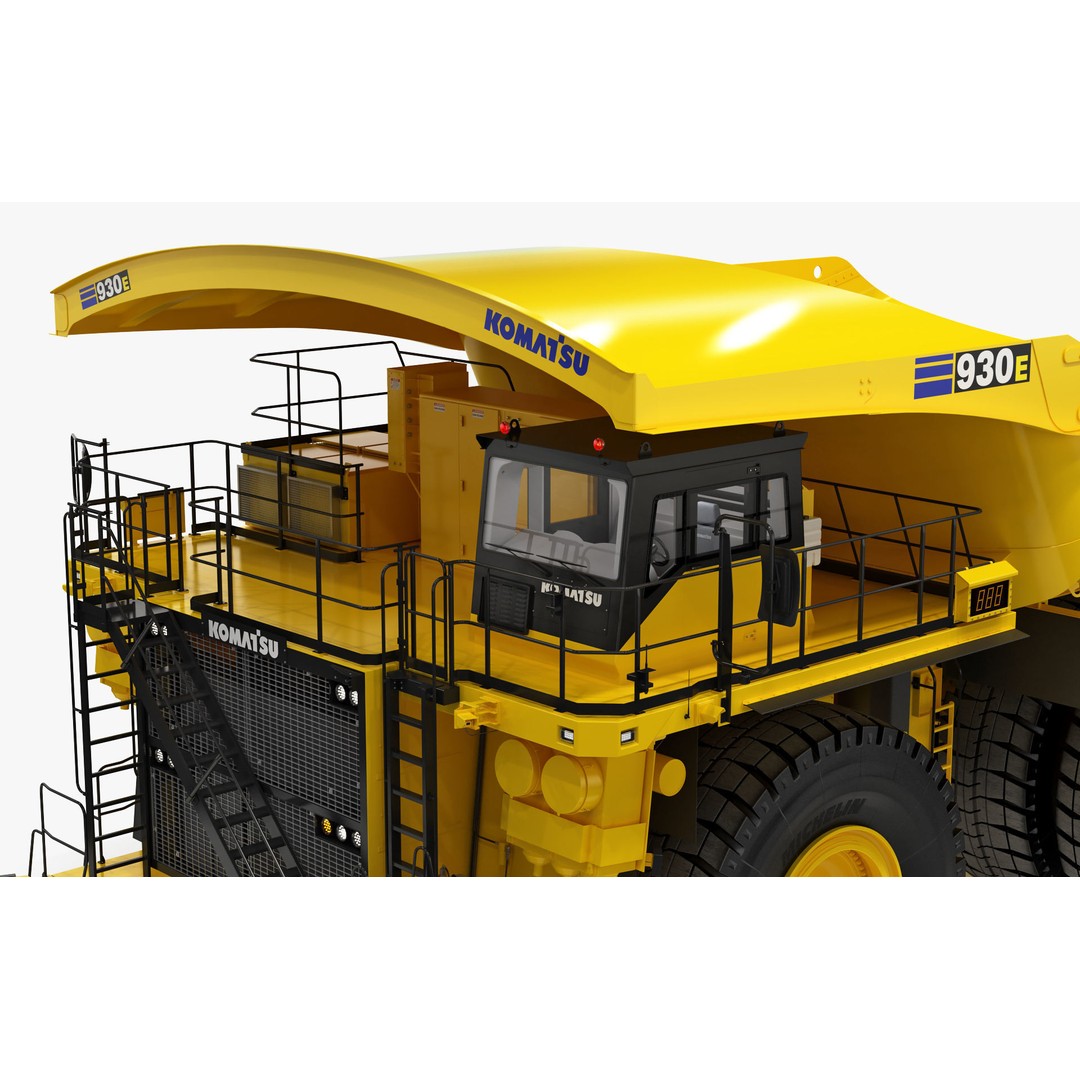 Komatsu 930 E-5 Mining Dump Truck 3D Model – High Detail Rigged Asset, FBX, OBJ - View 18