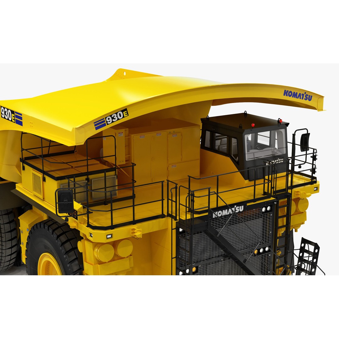 Komatsu 930 E-5 Mining Dump Truck 3D Model – High Detail Rigged Asset, FBX, OBJ - View 20