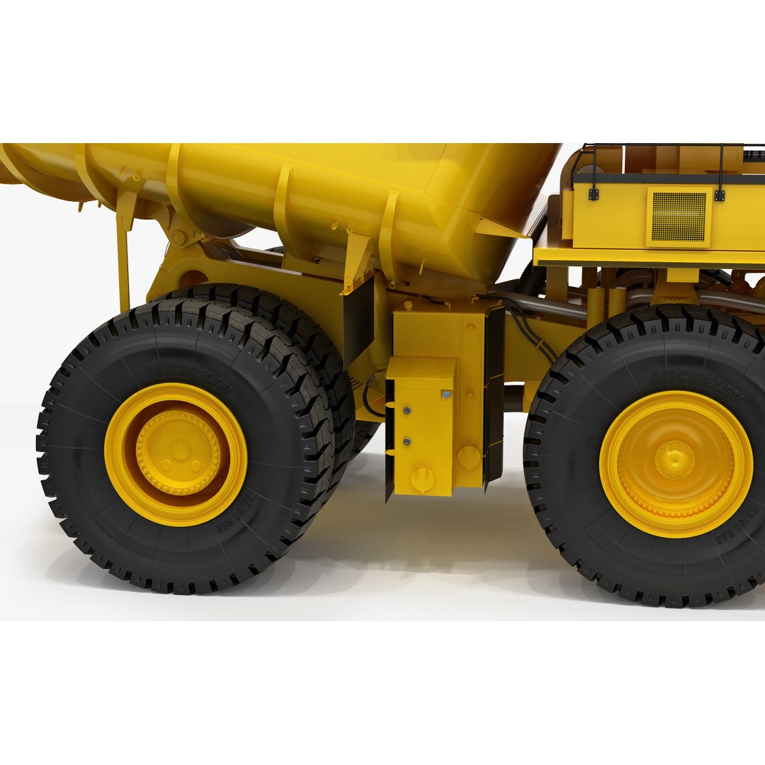 Komatsu 930 E-5 Mining Dump Truck 3D Model – High Detail Rigged Asset, FBX, OBJ - View 21