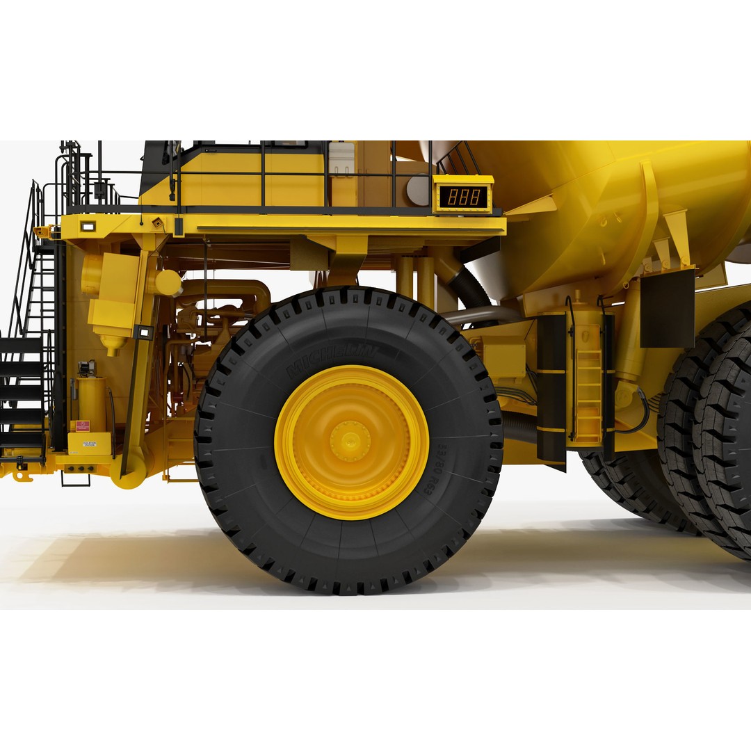 Komatsu 930 E-5 Mining Dump Truck 3D Model – High Detail Rigged Asset, FBX, OBJ - View 23