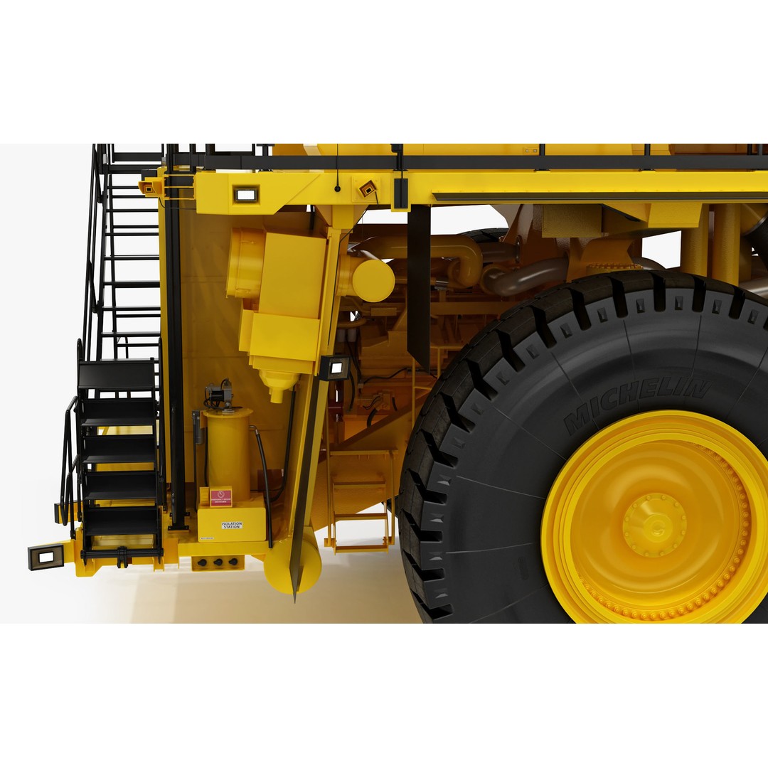 Komatsu 930 E-5 Mining Dump Truck 3D Model – High Detail Rigged Asset, FBX, OBJ - View 24