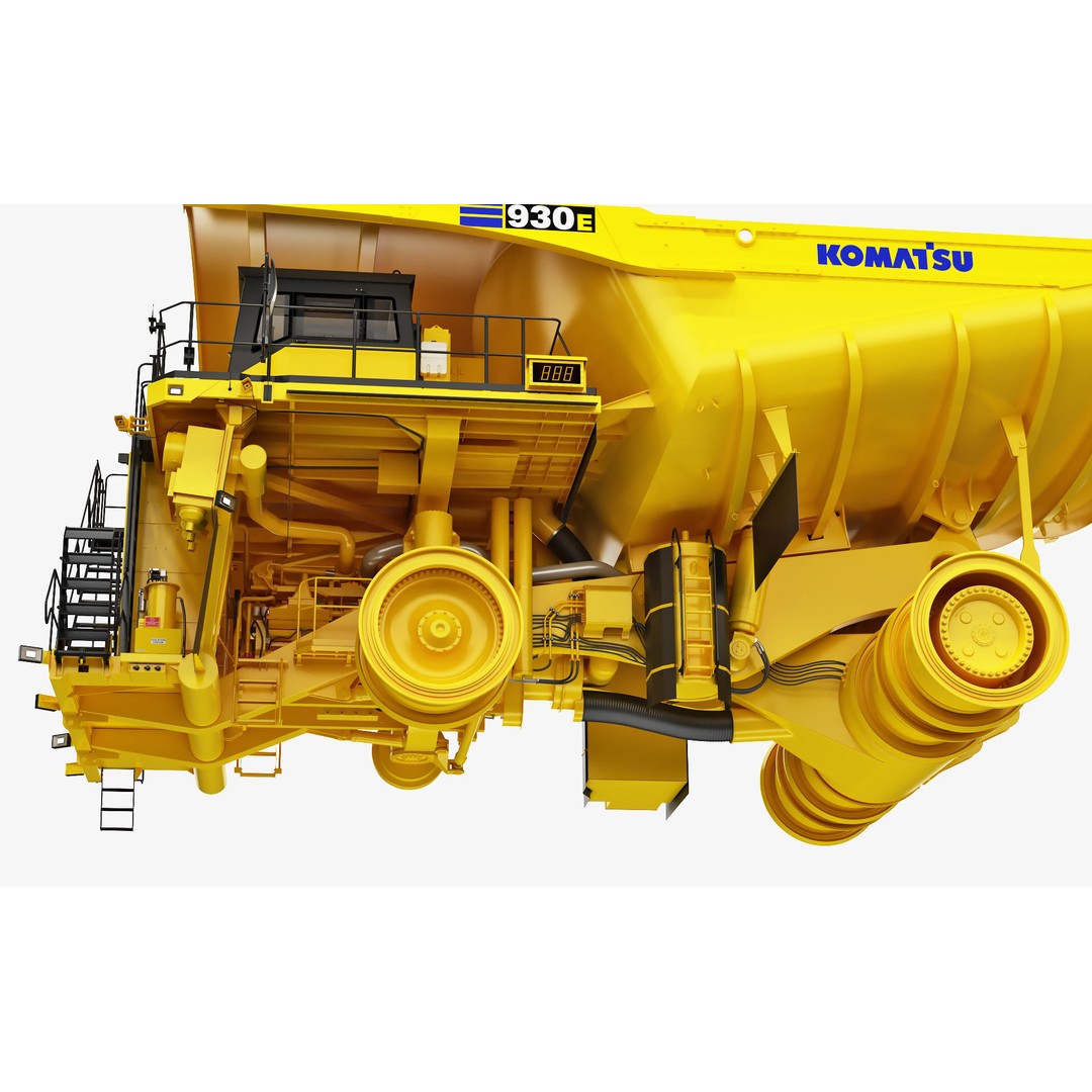 Komatsu 930 E-5 Mining Dump Truck 3D Model – High Detail Rigged Asset, FBX, OBJ - View 30