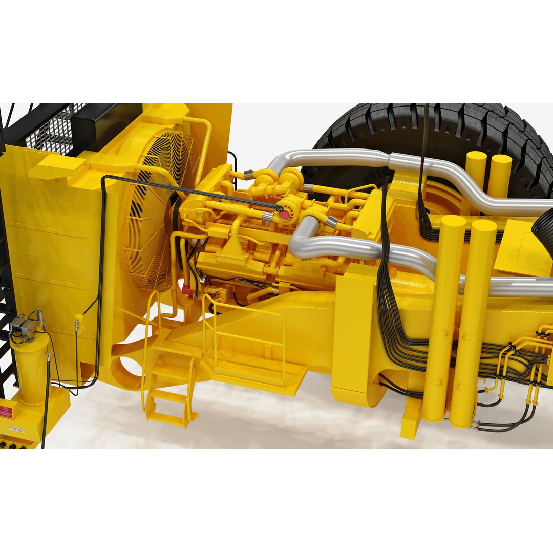 Komatsu 930 E-5 Mining Dump Truck 3D Model – High Detail Rigged Asset, FBX, OBJ - View 33