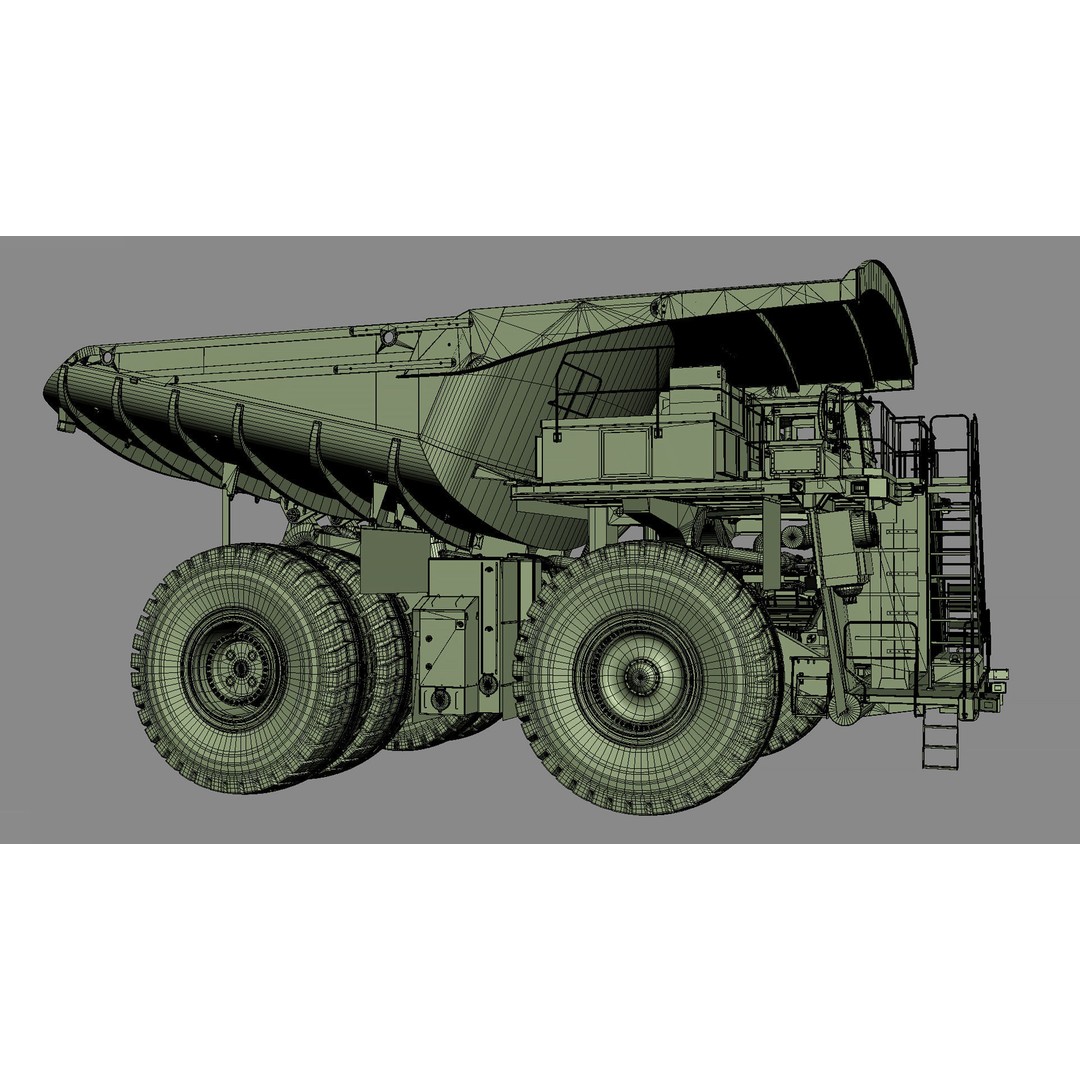 Komatsu 930 E-5 Mining Dump Truck 3D Model – High Detail Rigged Asset, FBX, OBJ - View 41