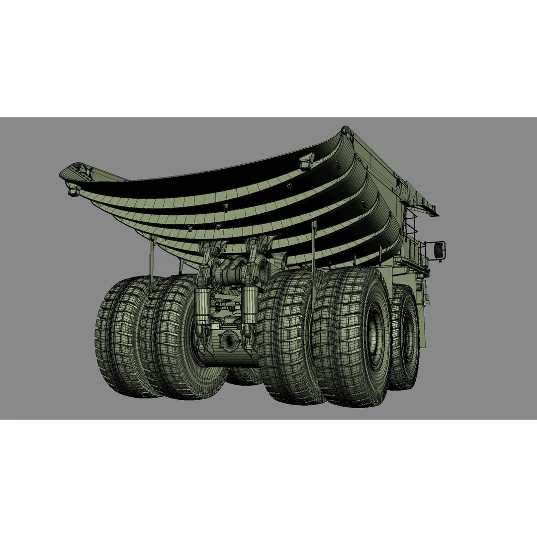 Komatsu 930 E-5 Mining Dump Truck 3D Model – High Detail Rigged Asset, FBX, OBJ - View 43