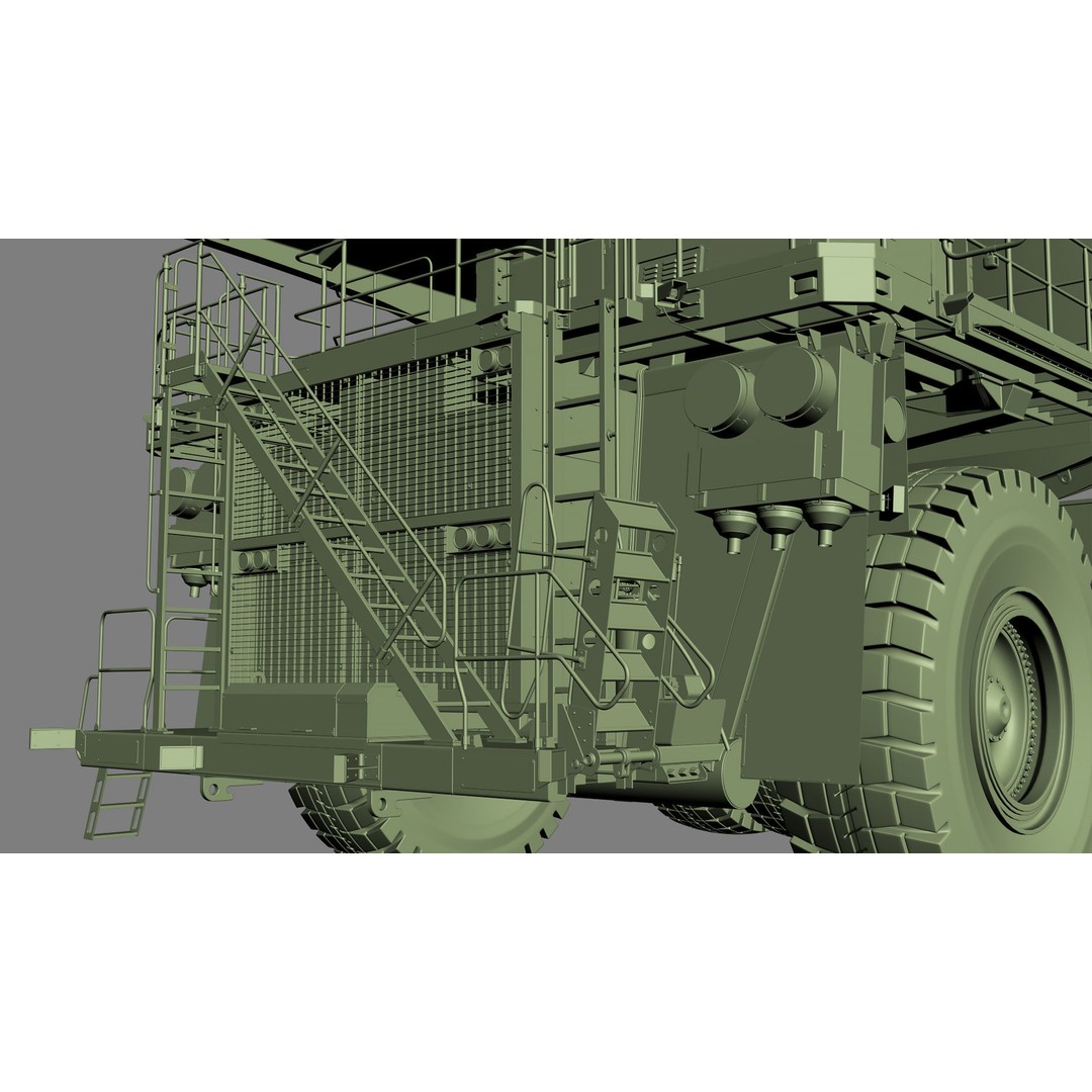 Komatsu 930 E-5 Mining Dump Truck 3D Model – High Detail Rigged Asset, FBX, OBJ - View 44