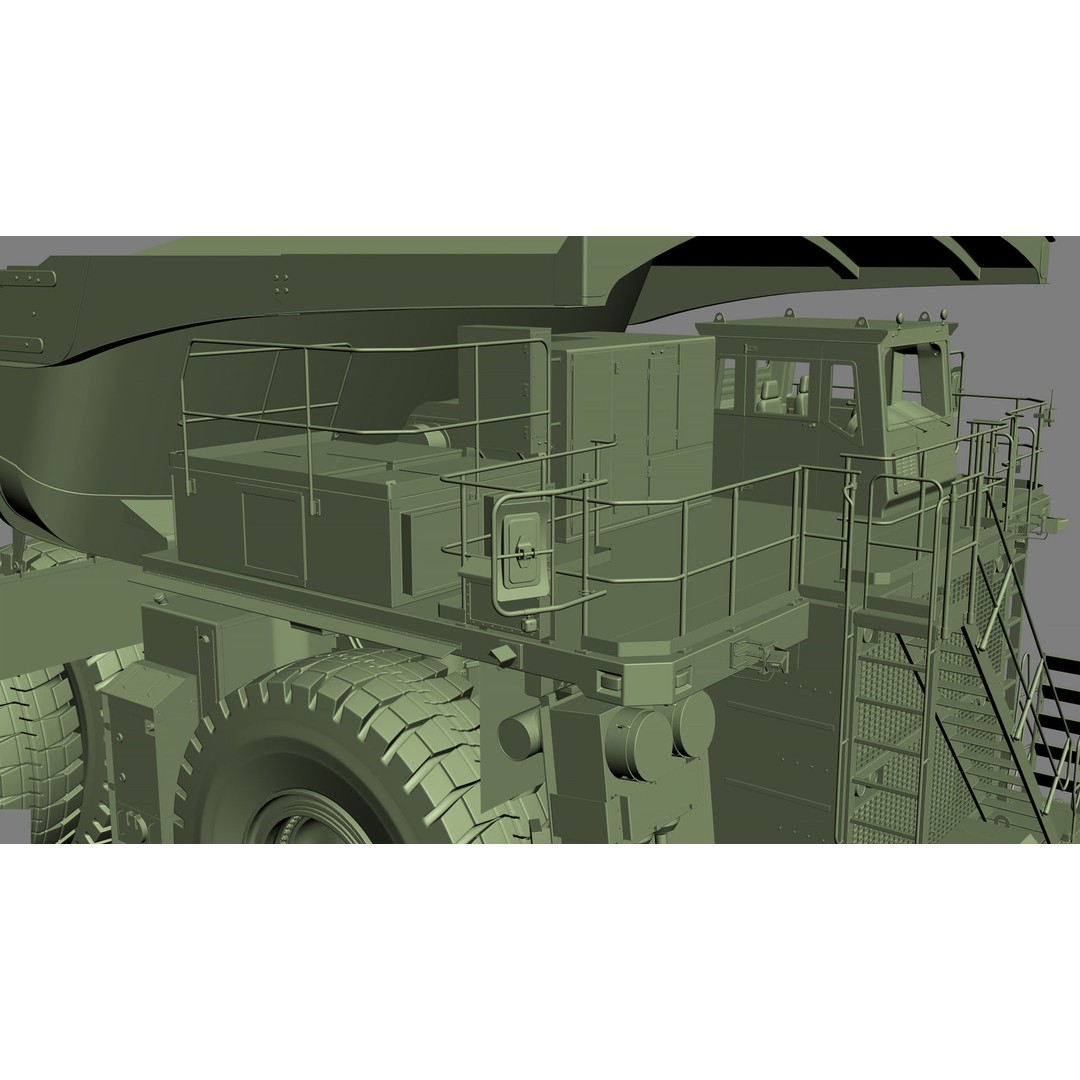 Komatsu 930 E-5 Mining Dump Truck 3D Model – High Detail Rigged Asset, FBX, OBJ - View 46