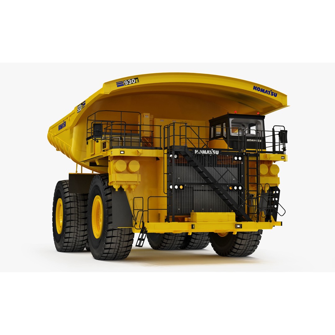 Komatsu 930 E-5 Mining Dump Truck 3D Model – High Detail Rigged Asset, FBX, OBJ - View 5