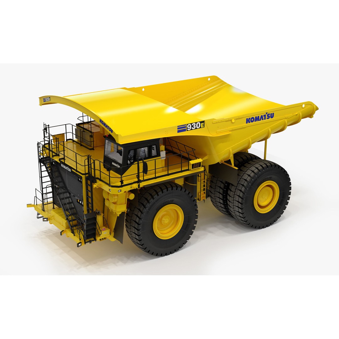 Komatsu 930 E-5 Mining Dump Truck 3D Model – High Detail Rigged Asset, FBX, OBJ - View 6