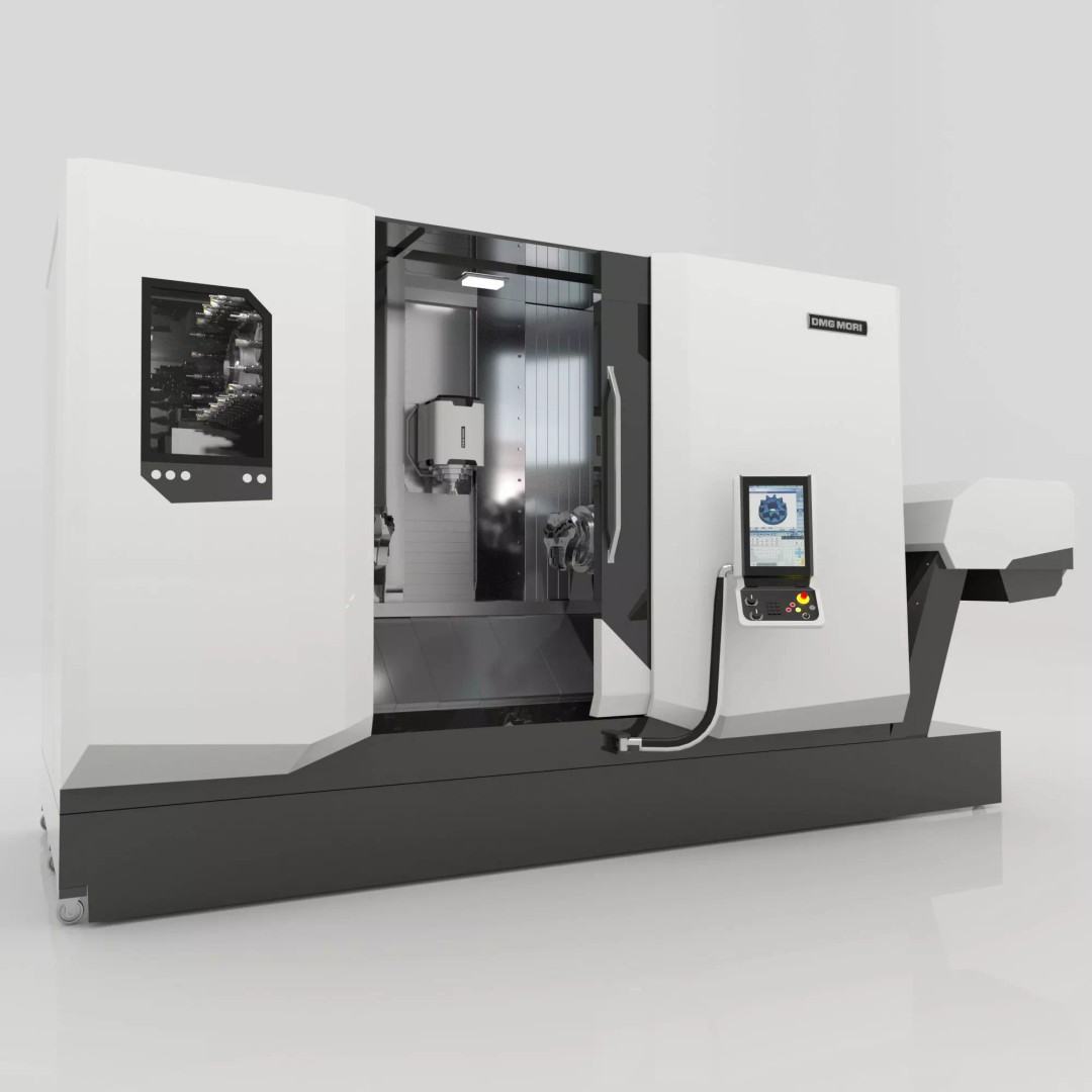 Milling Machine 3D Model – Rigged Industrial Asset, FBX, OBJ - View 2