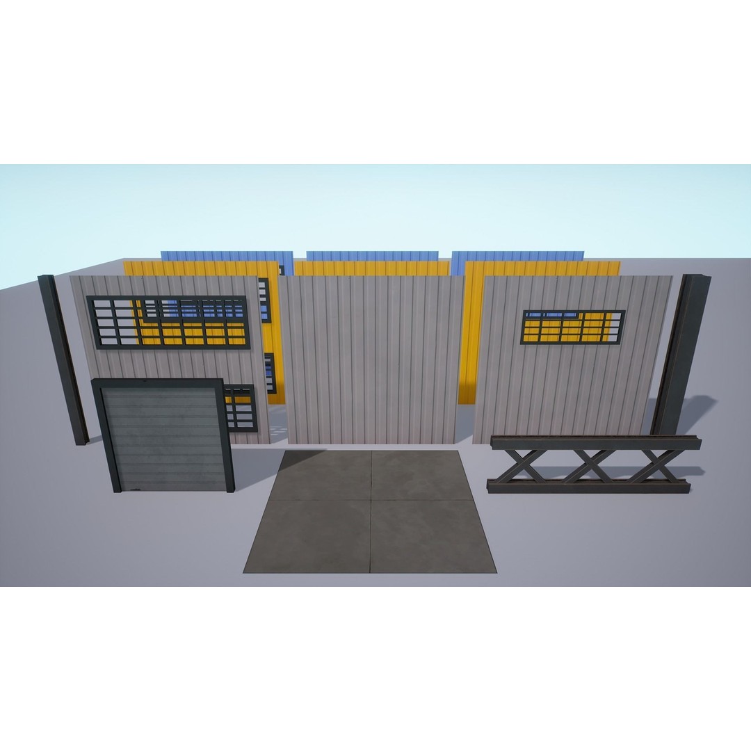 Warehouse 3D Model – Stylized Low Poly FPS Map, Game Ready, FBX