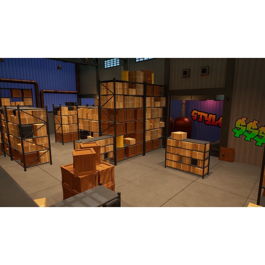 Warehouse 3D Model – Stylized Low Poly FPS Map, Game Ready, FBX - View 6