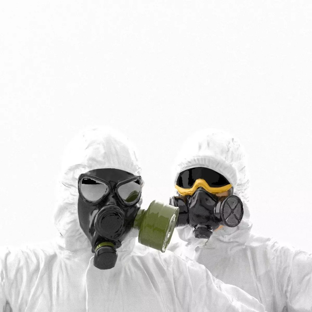 Disinfector 3D Model – Low Poly Character in Hazmat Suit, FBX - View 3