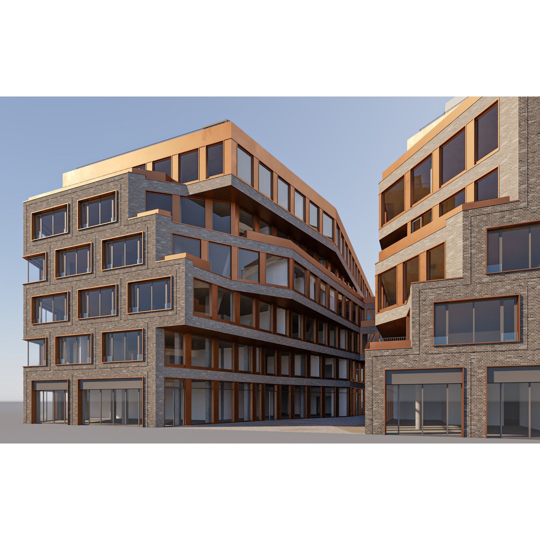 Modern Office Building 3D Model – Detailed Contemporary Design, FBX - View 18