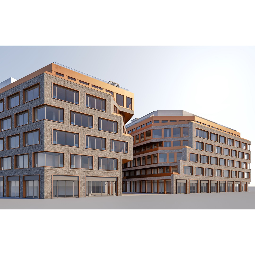 Modern Office Building 3D Model – Detailed Contemporary Design, FBX - View 21