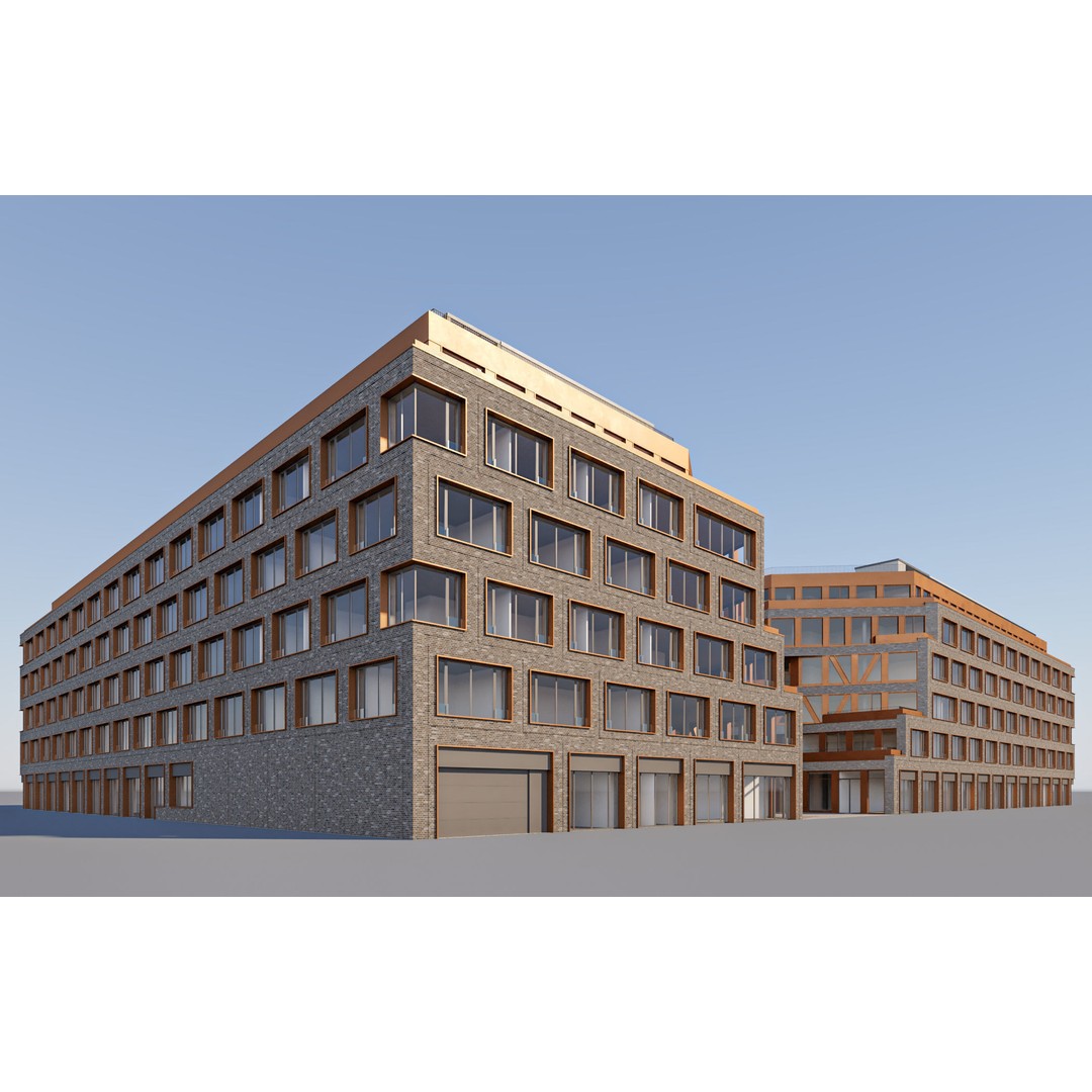 Modern Office Building 3D Model – Detailed Contemporary Design, FBX - View 27
