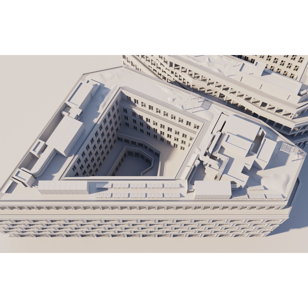 Modern Office Building 3D Model – Detailed Contemporary Design, FBX - View 37