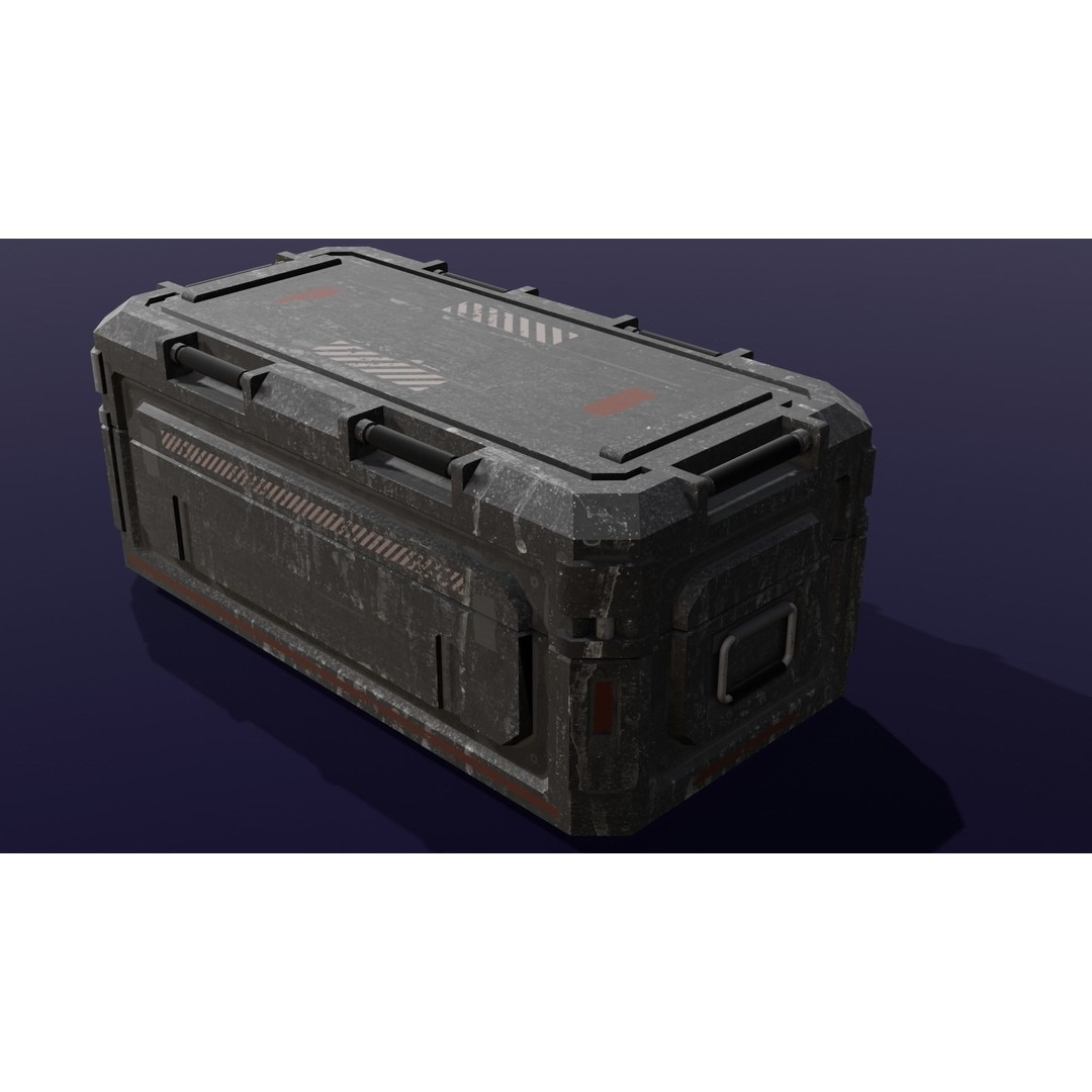 Container 3D Model – Low Poly Industrial Asset, FBX & OBJ Formats - View 14