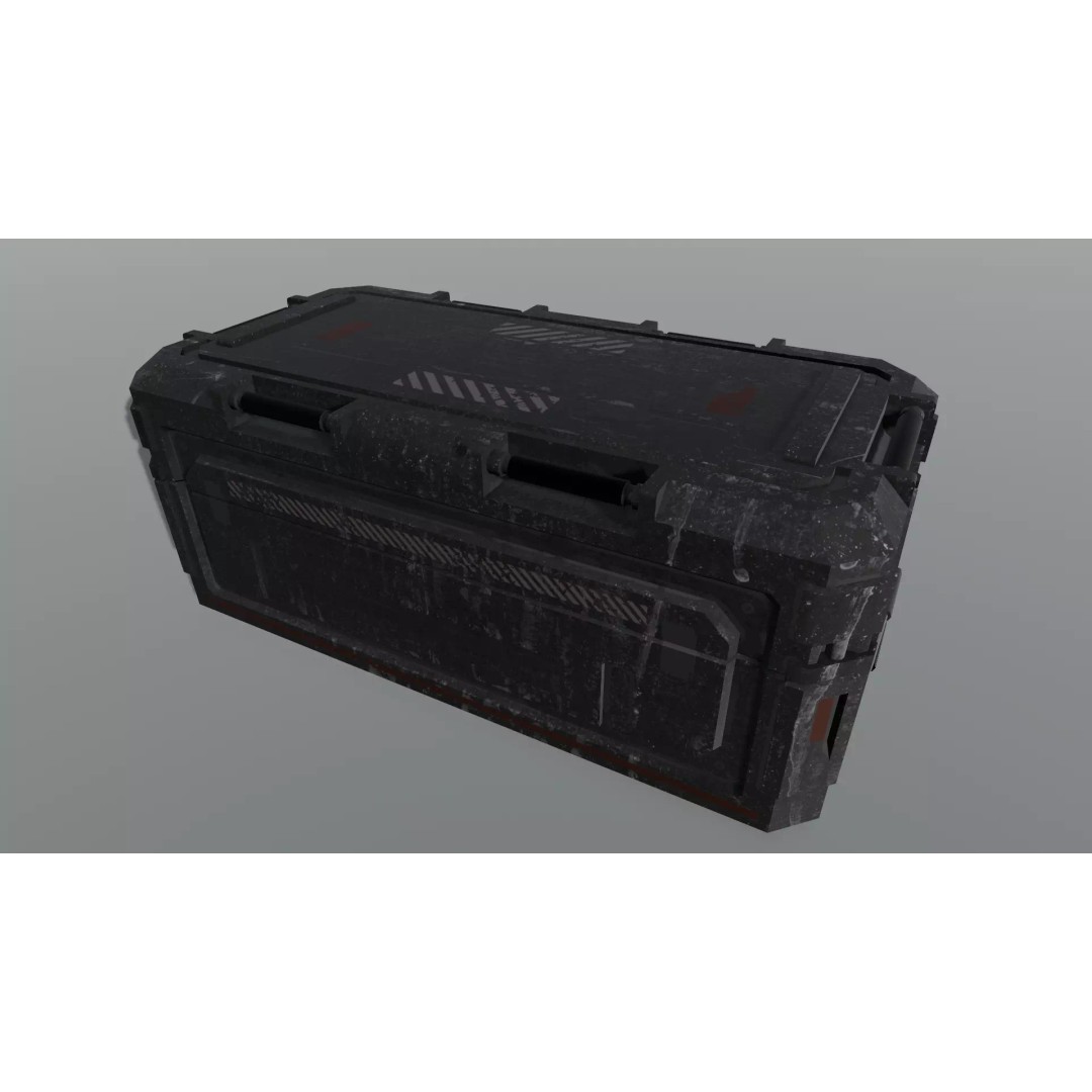 Container 3D Model – Low Poly Industrial Asset, FBX & OBJ Formats - View 2