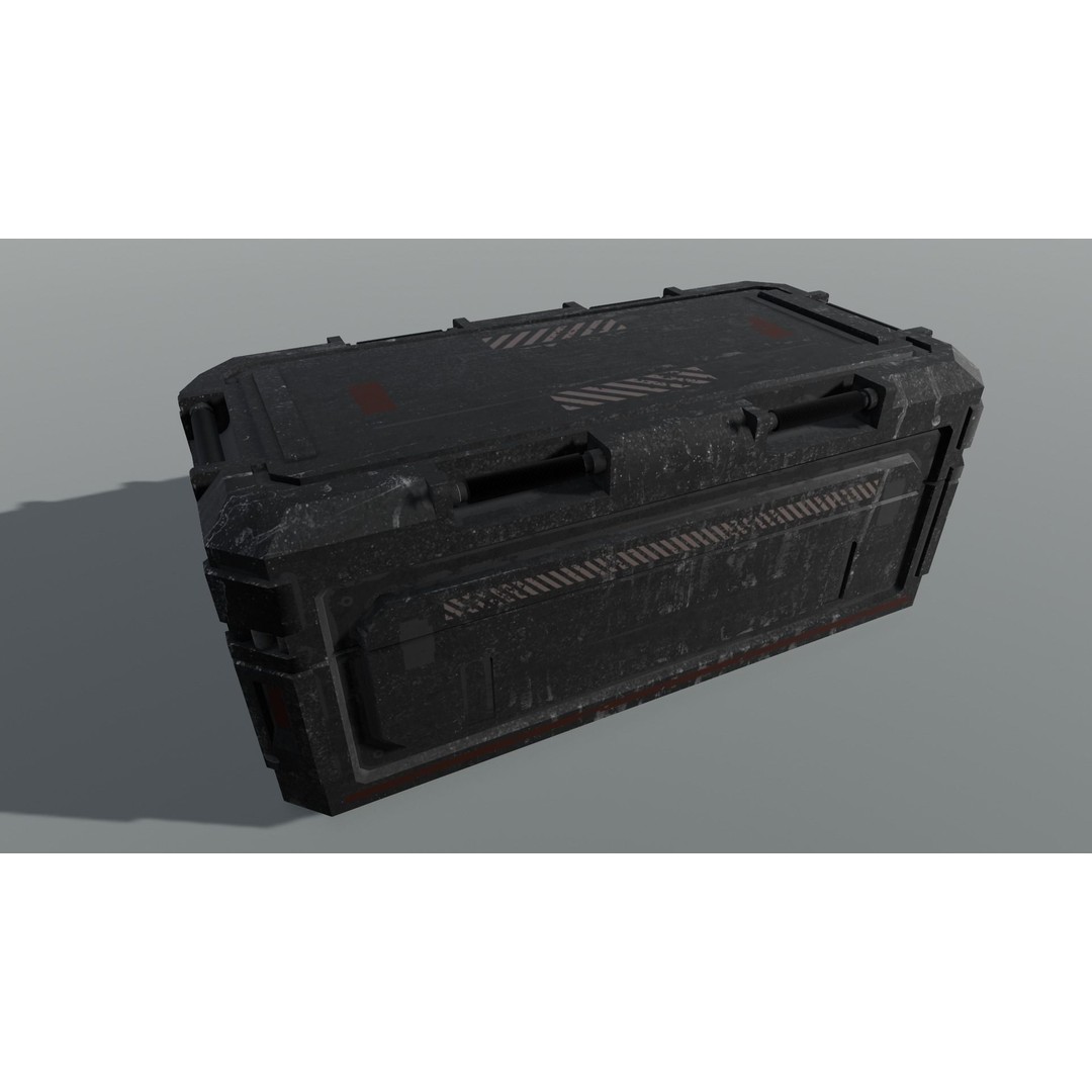 Container 3D Model – Low Poly Industrial Asset, FBX & OBJ Formats - View 3