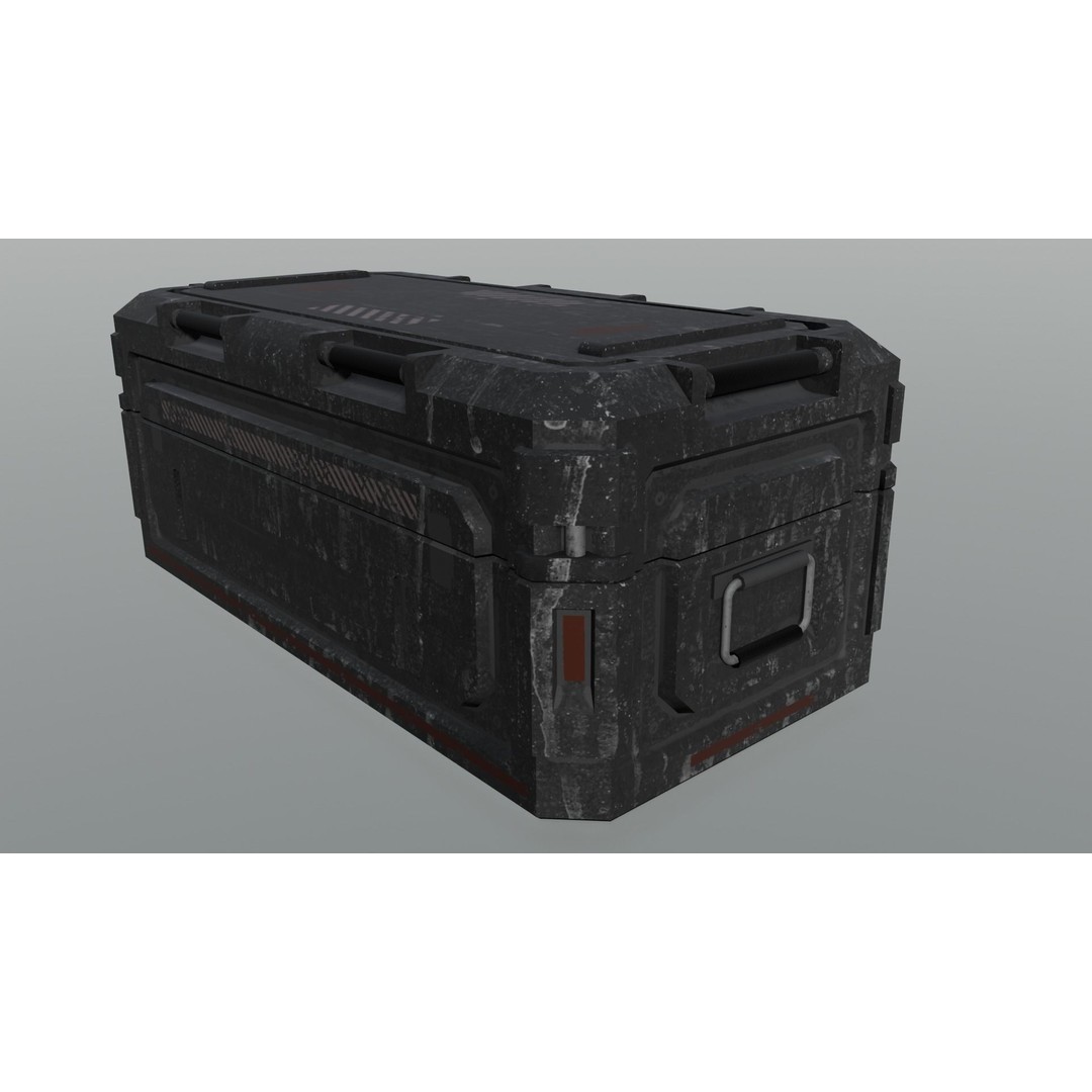 Container 3D Model – Low Poly Industrial Asset, FBX & OBJ Formats - View 4
