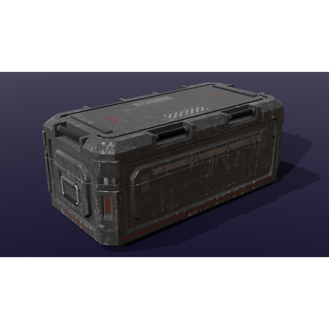 Container 3D Model – Low Poly Industrial Asset, FBX & OBJ Formats - View 6