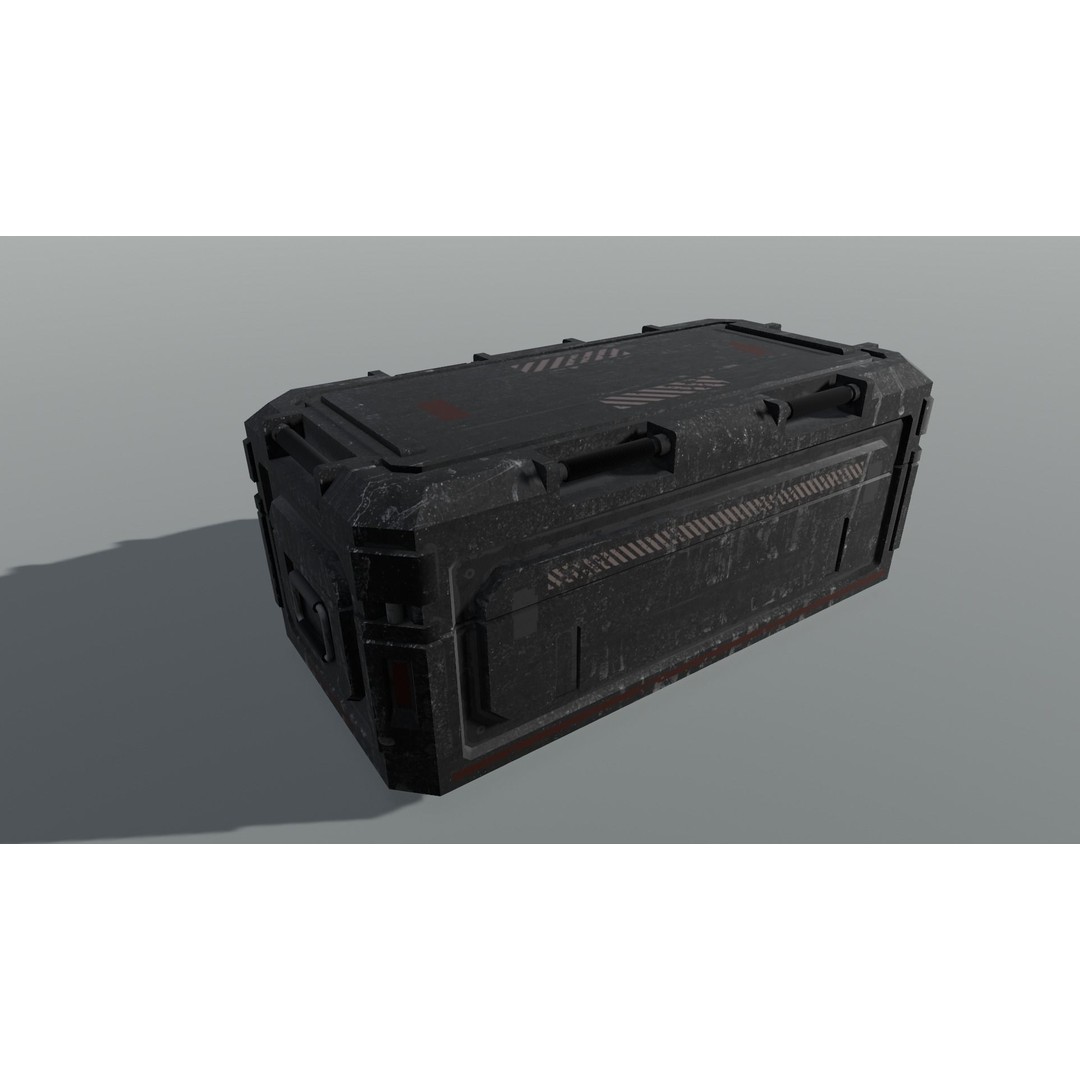 Container 3D Model – Low Poly Industrial Asset, FBX & OBJ Formats - View 7