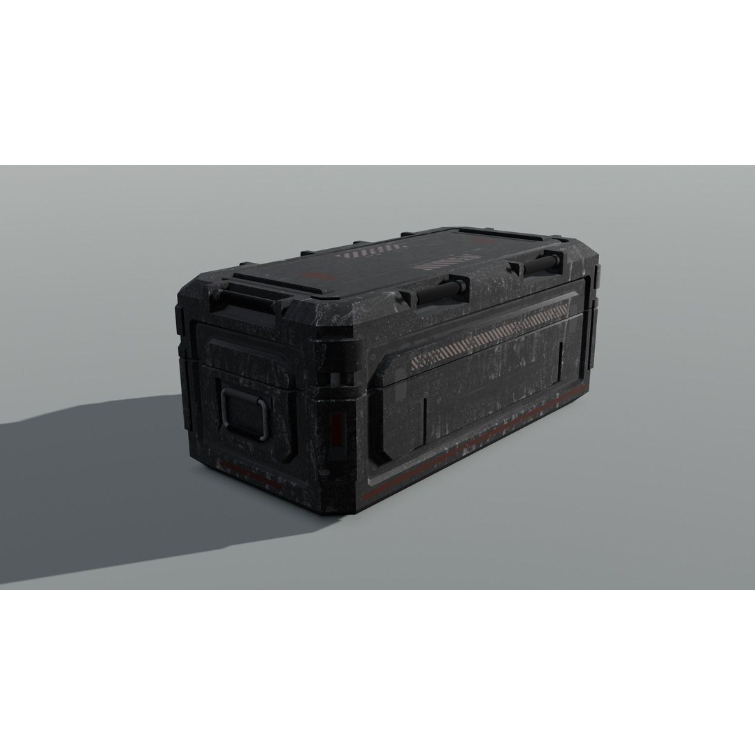 Container 3D Model – Low Poly Industrial Asset, FBX & OBJ Formats - View 8