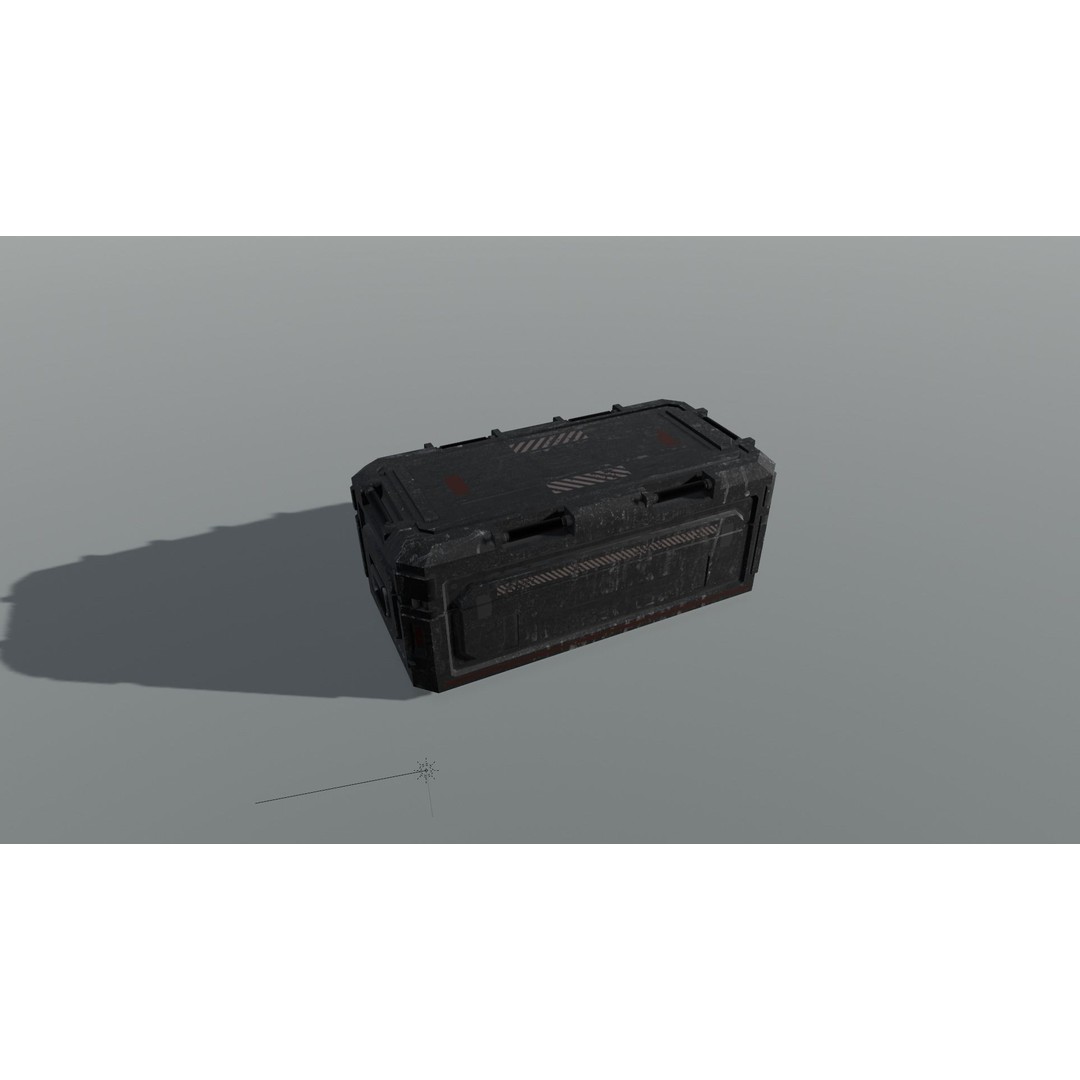 Container 3D Model – Low Poly Industrial Asset, FBX & OBJ Formats - View 9