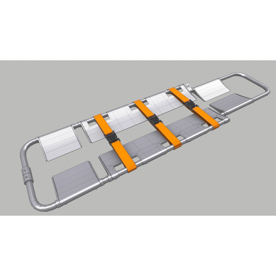 Scoop Stretcher 3D Model – Low Poly Game-Ready Asset, FBX, OBJ, Blender